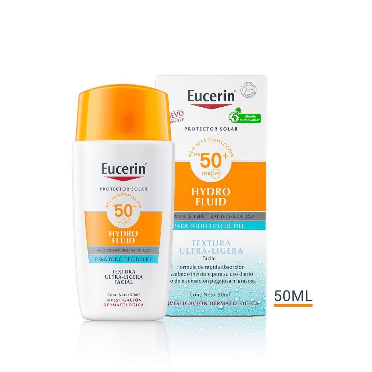 EUCERIN - Eucerin Bloqueador Solar Hydro Fluid FPS50 + 50 ml