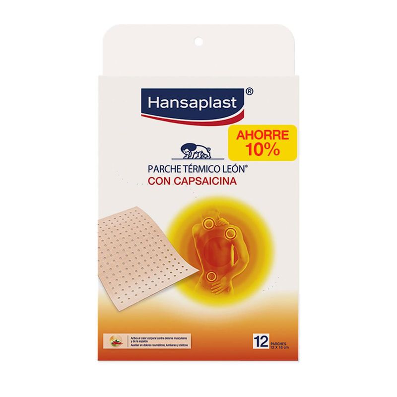 NIVEA - Parche Térmico Leon Hansaplast 12x18 cm caja x 12 und Ahorre 10%
