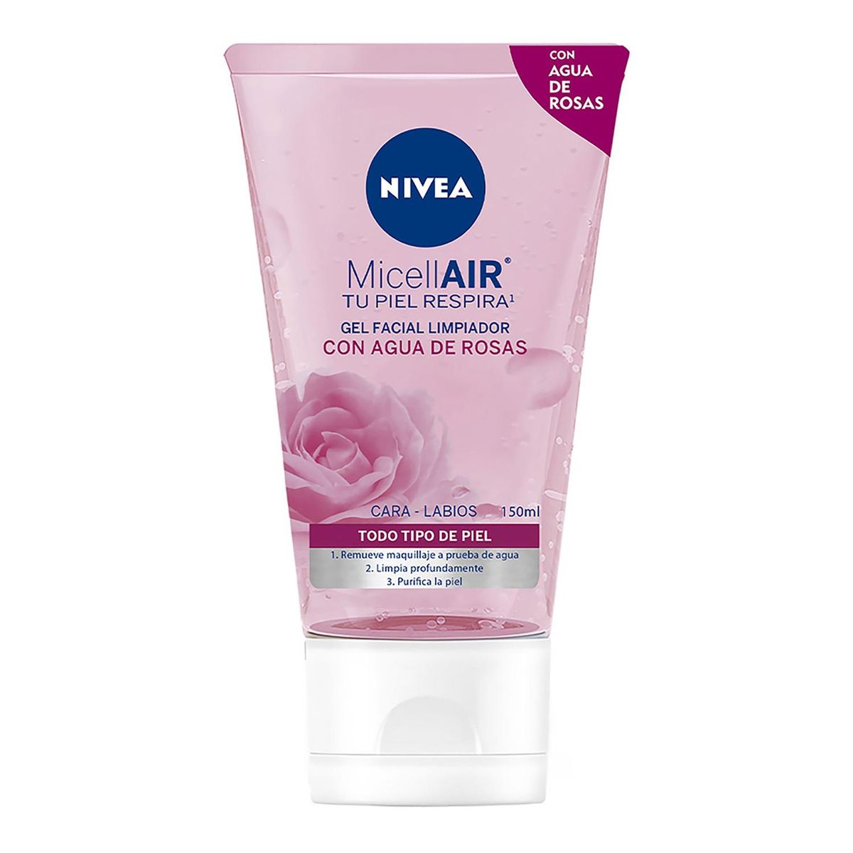 NIVEA - Gel Limpiador Facial Nivea Agua De Rosas 150 ml