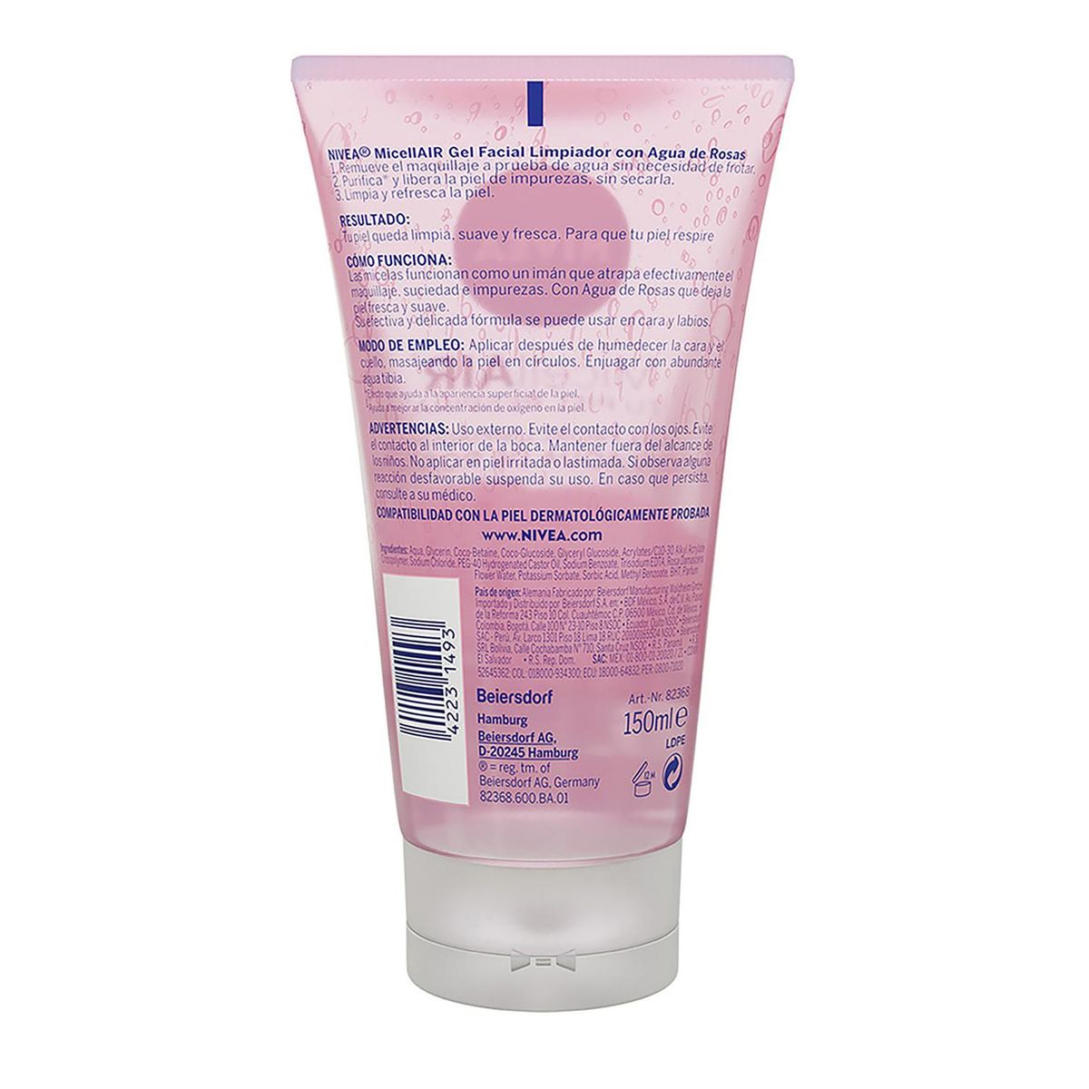 NIVEA - Gel Limpiador Facial Nivea Agua De Rosas 150 ml