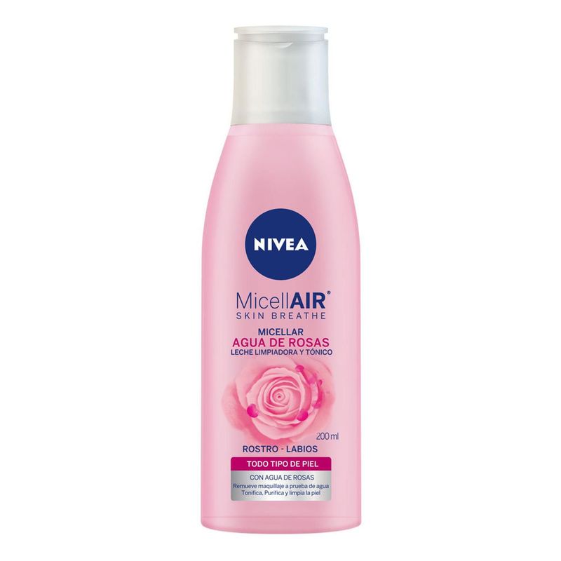 NIVEA - Nivea Leche y Tónico Micelar Agua de Rosas Piel Seca 200 ml