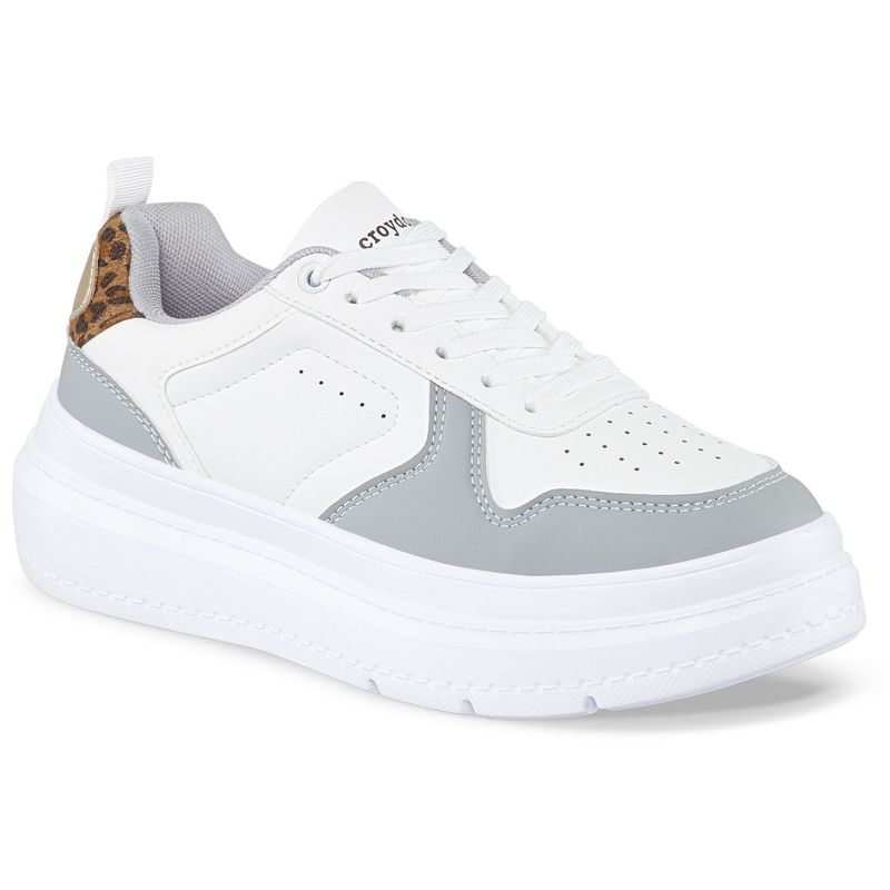 CROYDON - Tenis Levanci Blanco-Gris para Mujer Croydon