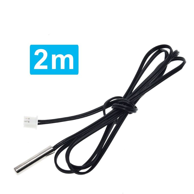 GENERICO - Termistor Sensor Temperatura 10k Cable 3950 a Prueba Agua Longitud 2mt