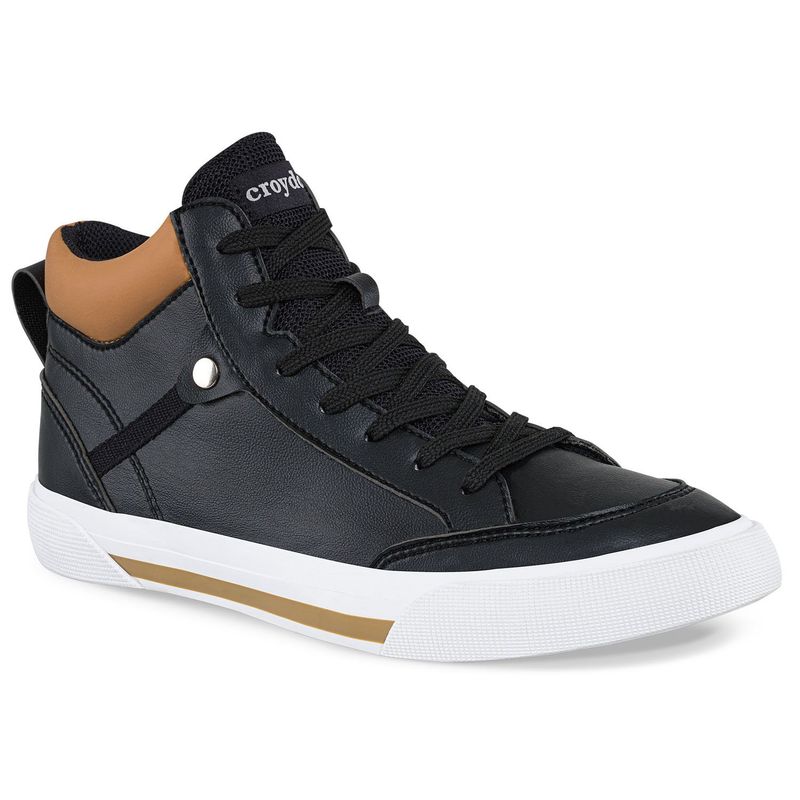 CROYDON - Tenis Urbanos Alpino Negro-Beige para Hombre Croydon