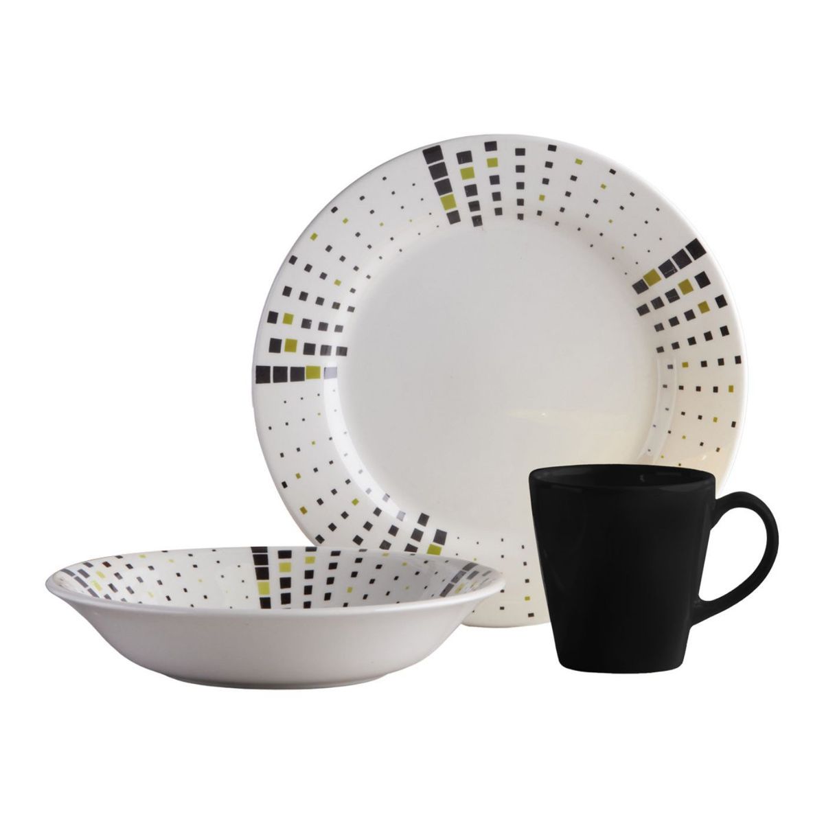 CORONA - Vajilla Corona Malaya 4 puestos 12 Piezas.