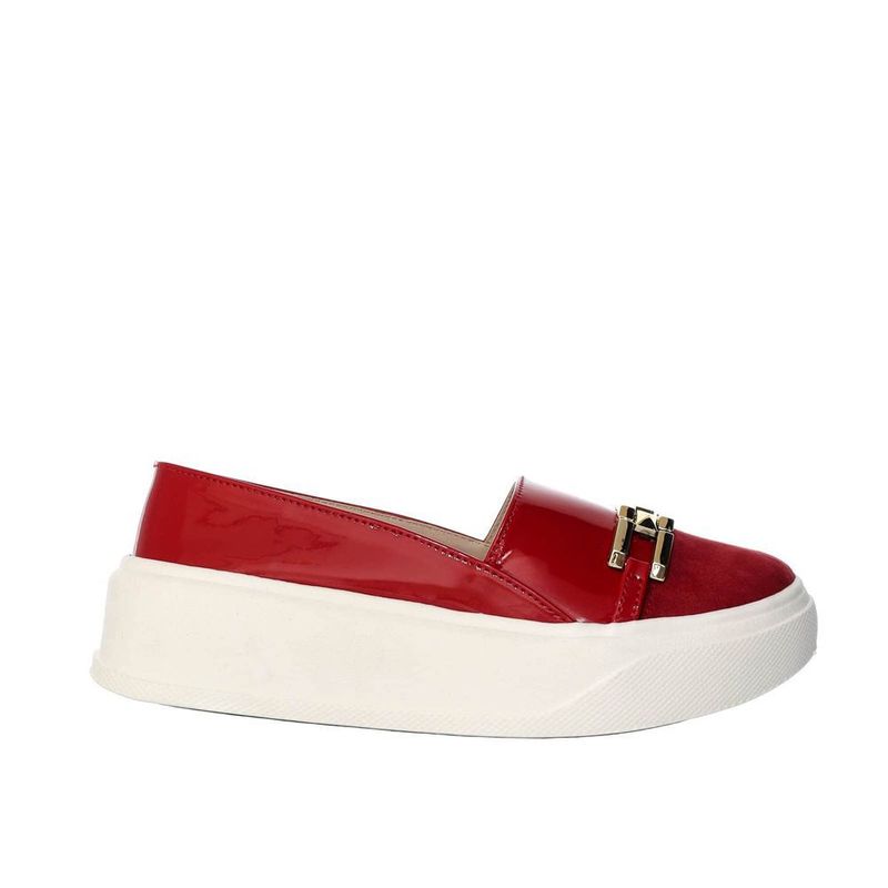 ZAVATTY - Mocasin para mujer P22-Z566 ROJO X CHAROL ZAVATTY