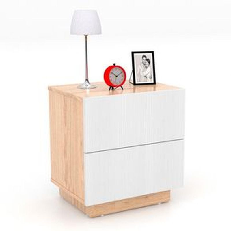MADERKIT - Mesa De Noche Enkubo Color Rovere-blanco Maderkit