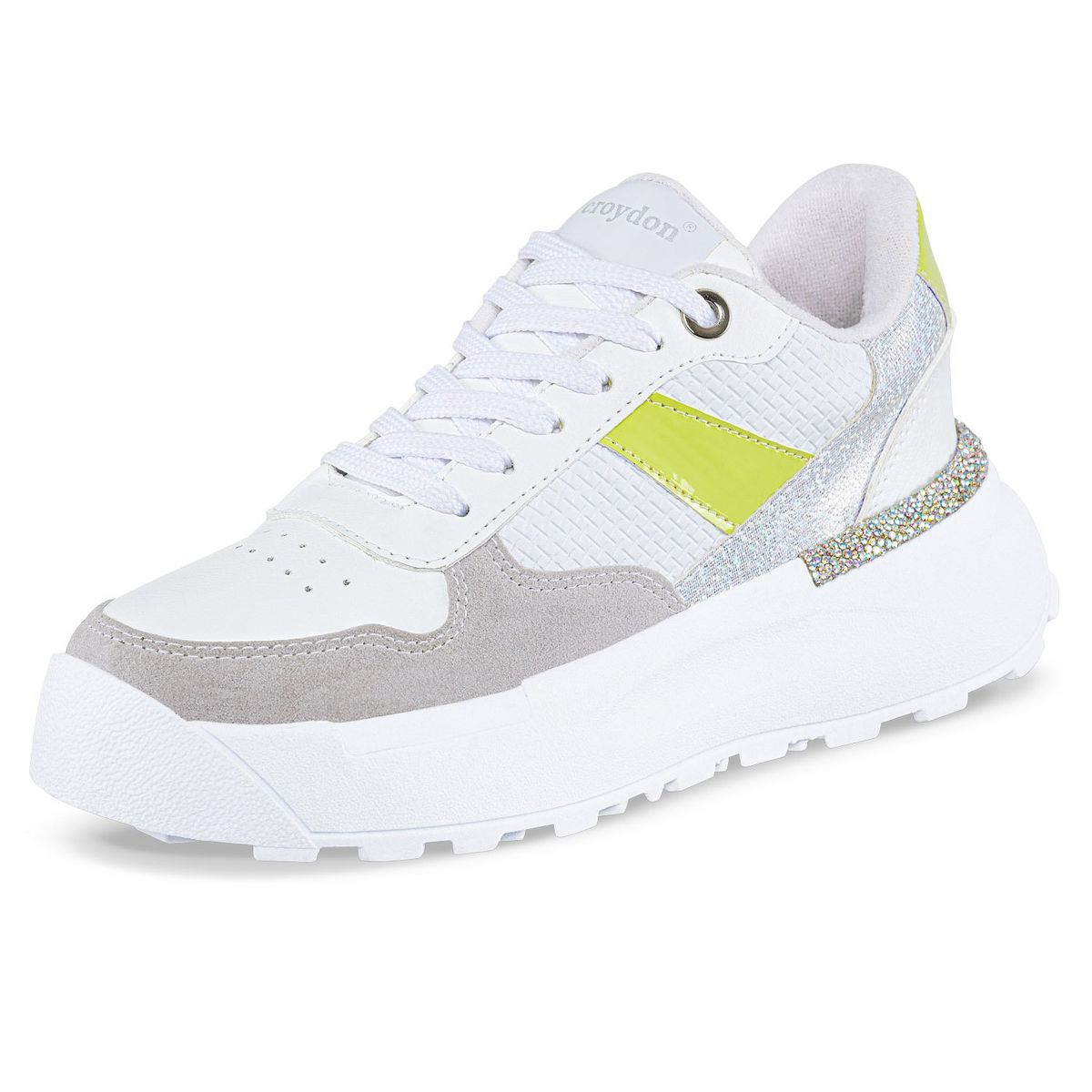 CROYDON - Tenis Urbanos Ceren Blanco-Verde Croydon para Mujer