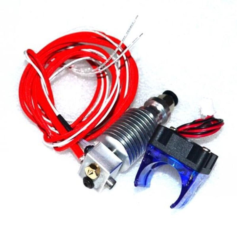 GENERICO - Extrusor Hotend Bowden Remoto Corto E3dv6 1.75mm con Ventilador