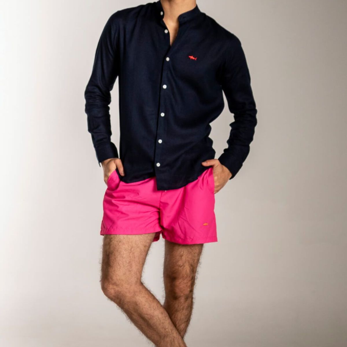 SALVADOR BEACHWEAR - Camisa Neru Salvador Azul Oscura