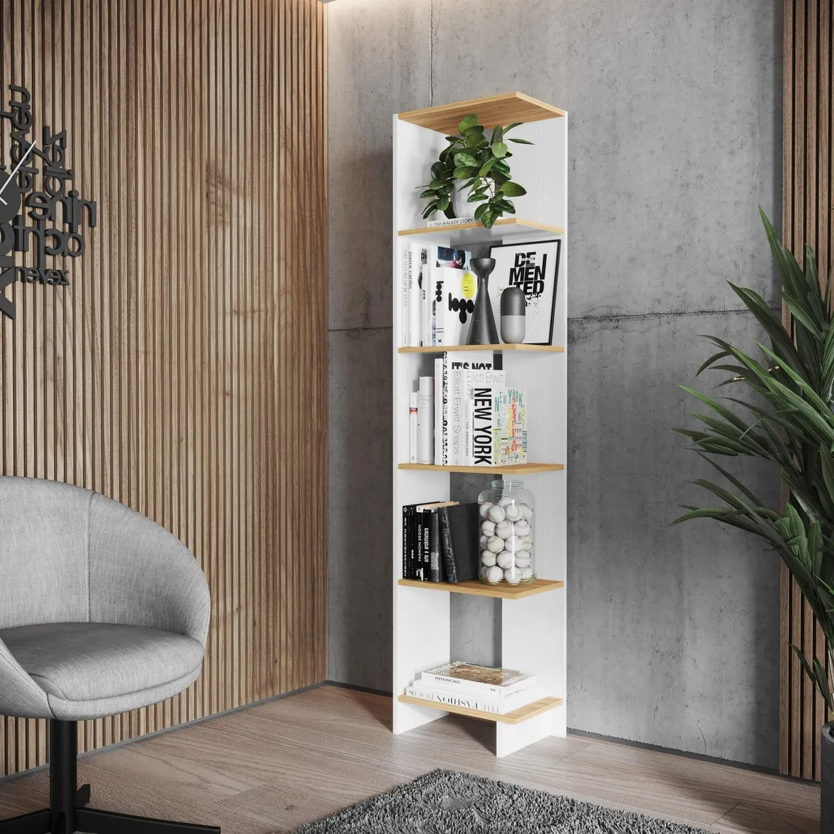 MADERKIT - Biblioteca Ragnar maderkit color Duna Blanco