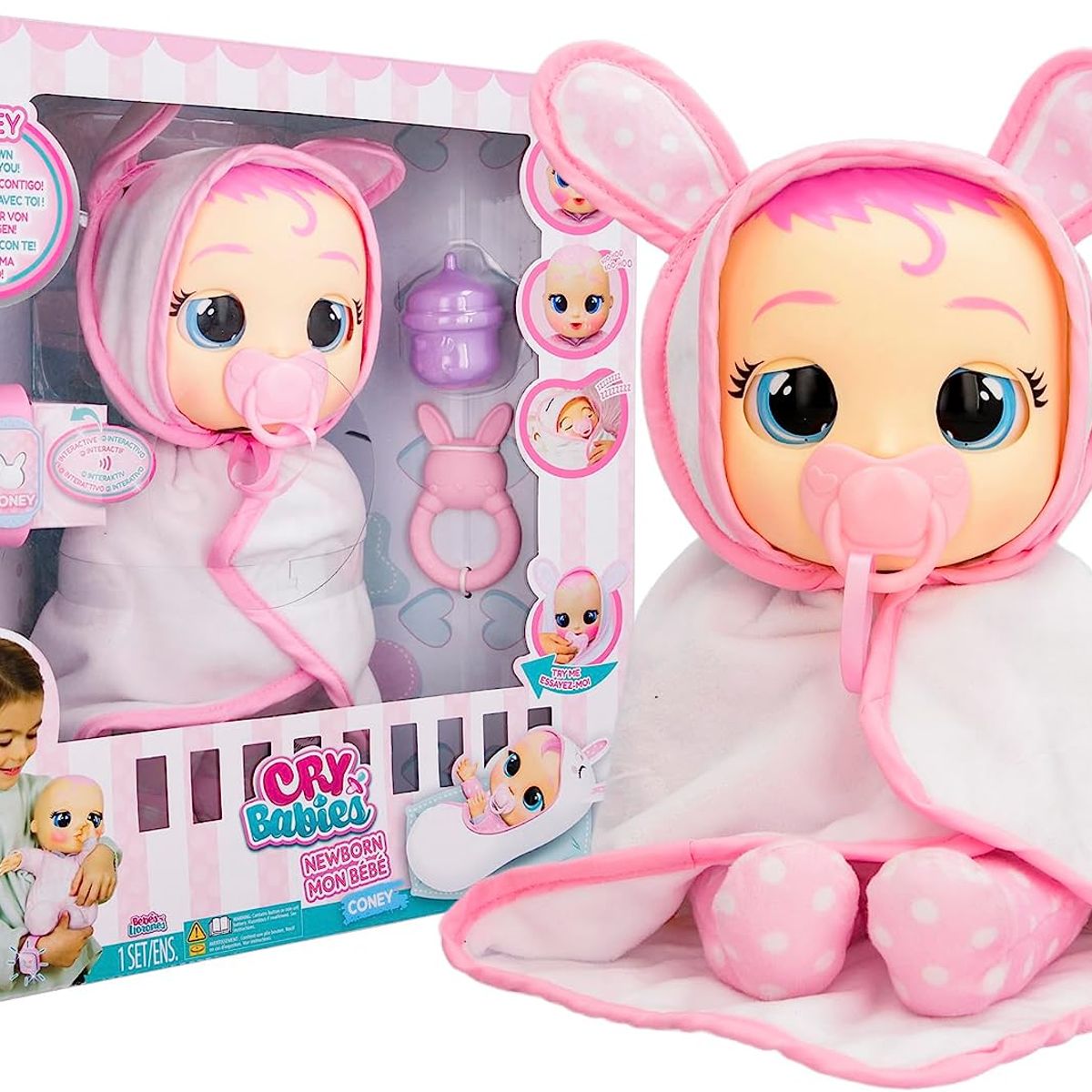 CRY BABIES - Cry Babies Muñeca Recién Nacida Coney