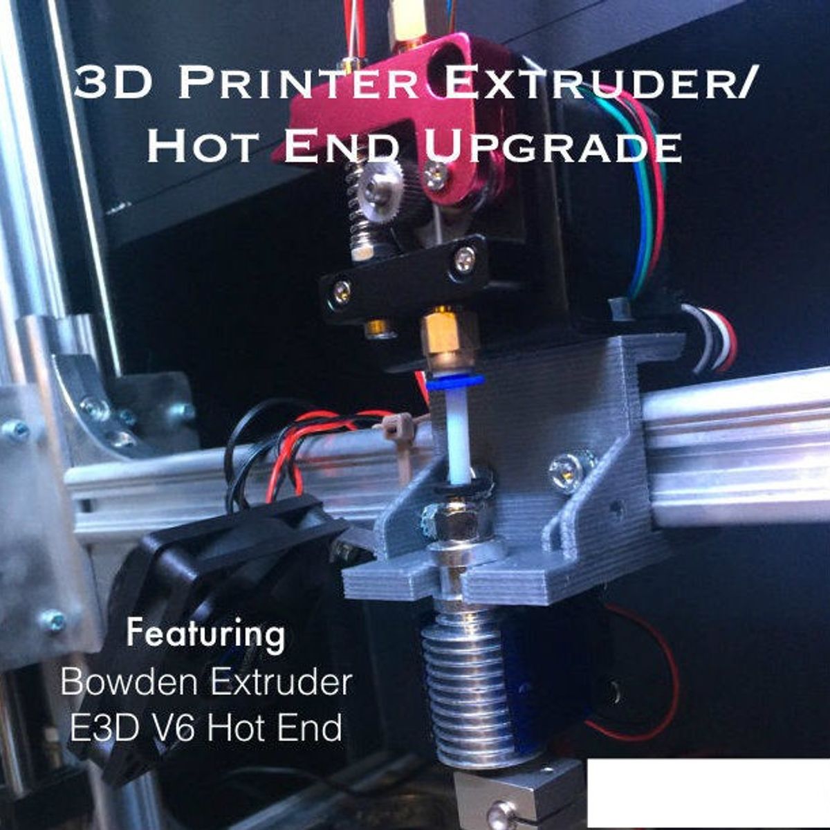 GENERICO - Extrusor Hotend Bowden Remoto E3DV6 1.75mm con Ventialdor Largo 53mm