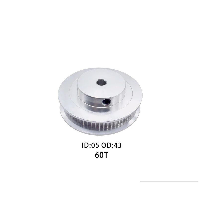 GENERICO - Polea Dentada GT2 60 Dientes Eje 5mm Paso 2mm