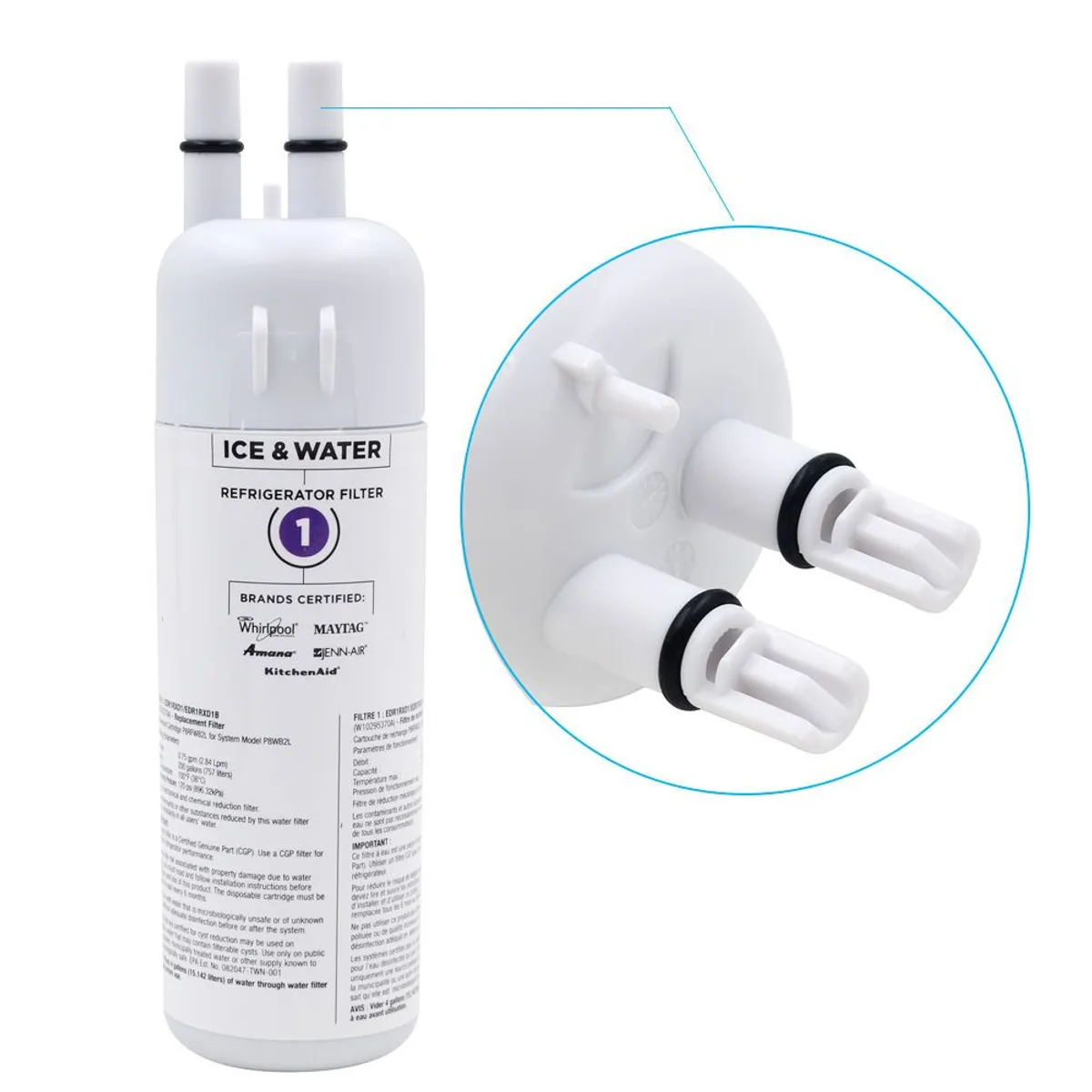 WHIRLPOOL - Filtro de agua para nevera Whirlpool Drop 1