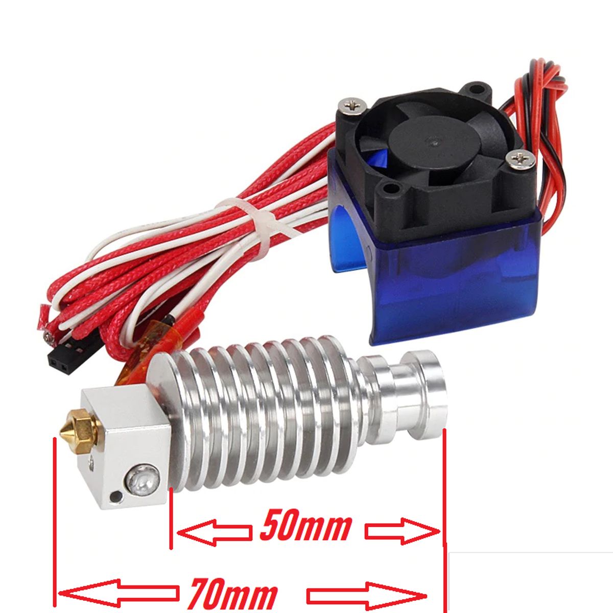 GENERICO - Extrusor Hotend Bowden Directo Largo 50mm E3dv6 1.75mm Con Teflon