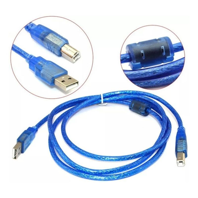 GENERICO - Cable Usb 2.0 Tipo A Macho a Tipo B Macho Longitud 3mt