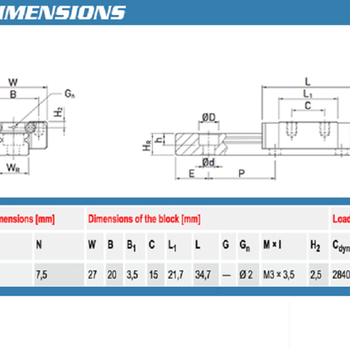 GENERICO - Carro Guia Lineal Mgn12C Mgn12 12mm Rieles