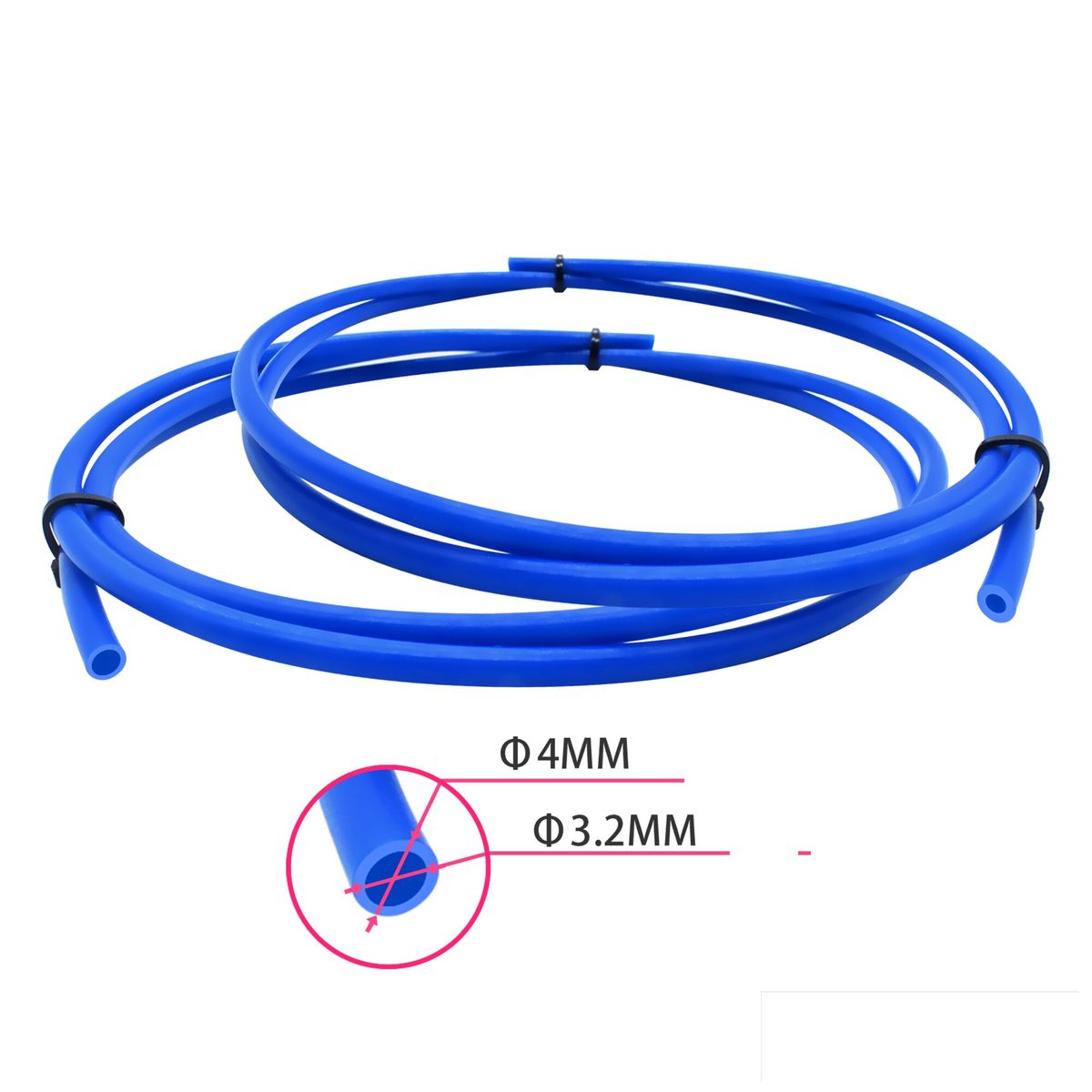 GENERICO - Tubo Teflon Azul 3x4mm Ptfe para Extrusor Remoto x 1mt