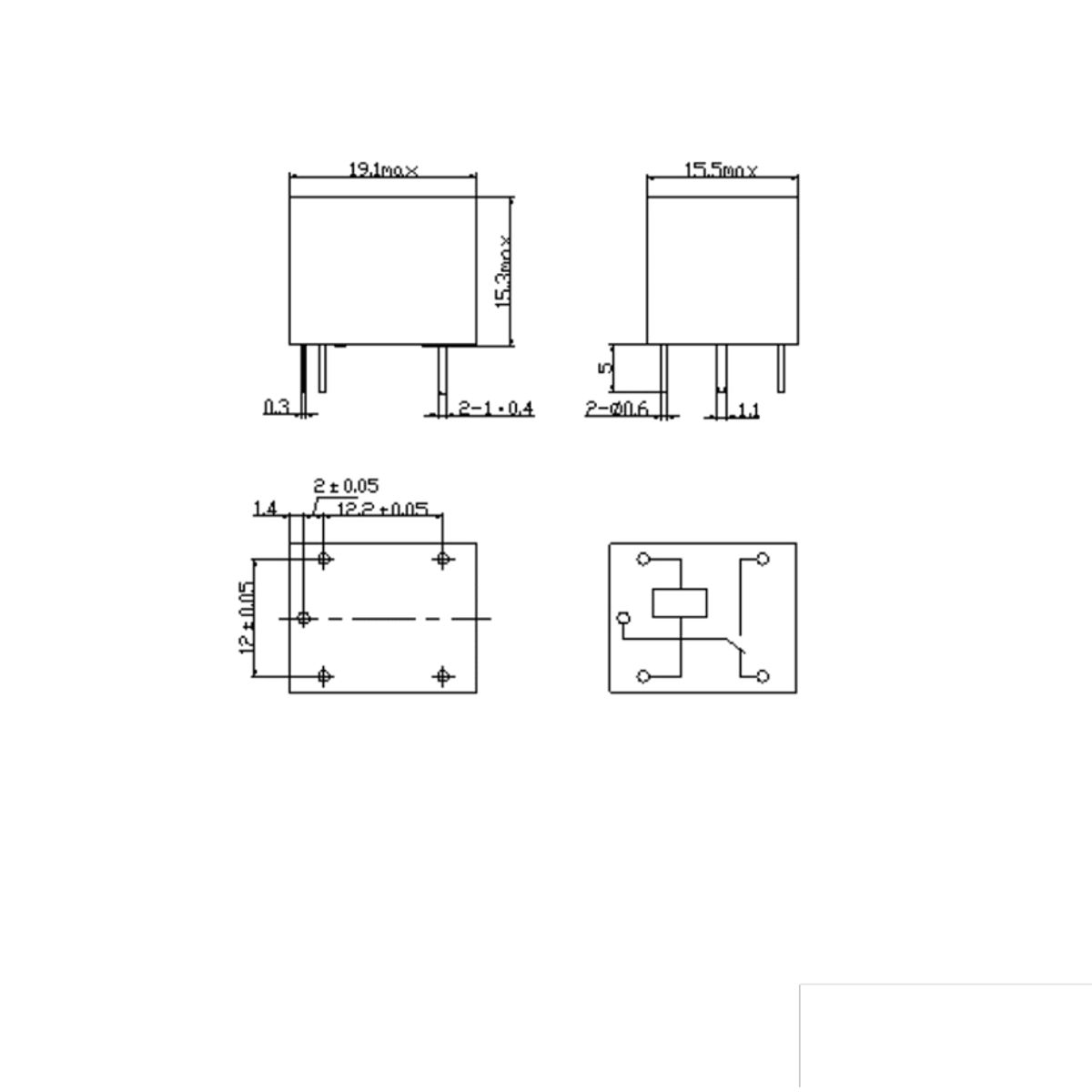GENERICO - Rele Relevo Songle Srd-05vdc-sl-c Pcb 5V 5 Pines 10A