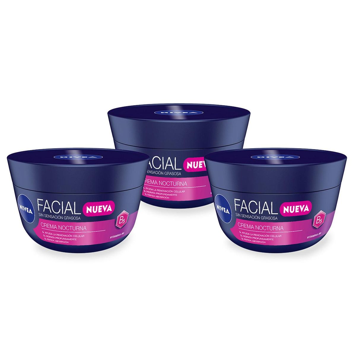 NIVEA - NIVEA CREMA FACIAL CUIDADO NOCHE 100ml X3
