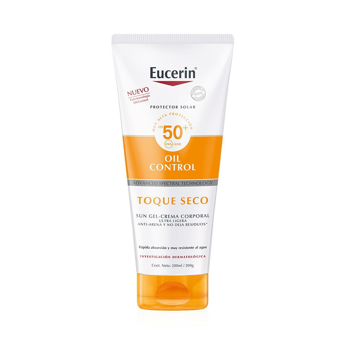 EUCERIN - EUCERIN BLOQUEADOR SOLAR TOQUE SECO FPS50 CORPORAL X200ML