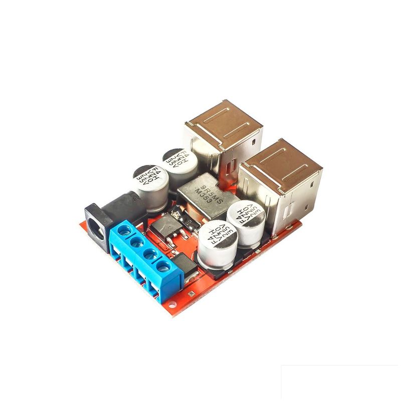 GENERICO - Regulador Voltaje Constante 8-35V a 5V 8A 4 Puertos Usb