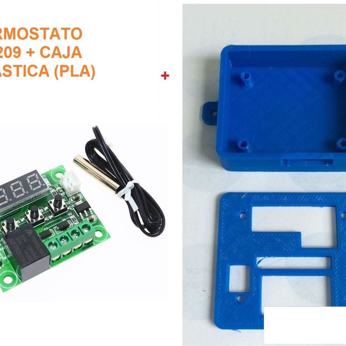 GENERICO - Termostato Digital Control Temperatura Incubadora W1209 Caja Plastica