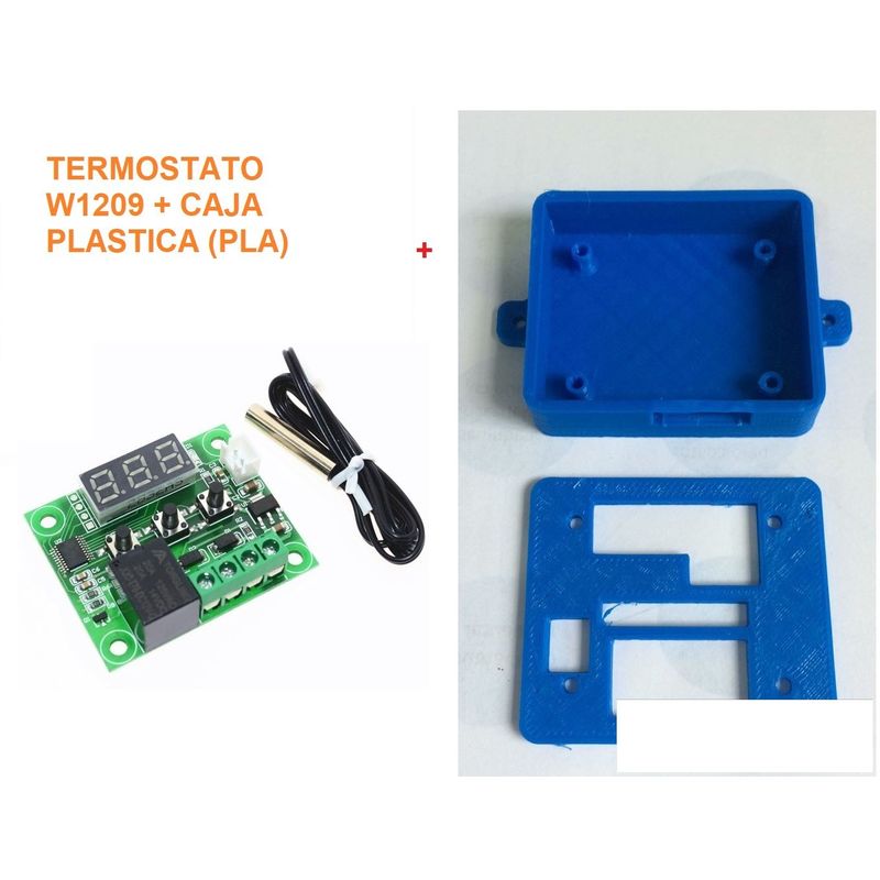 GENERICO - Termostato Digital Control Temperatura Incubadora W1209 Caja Plastica