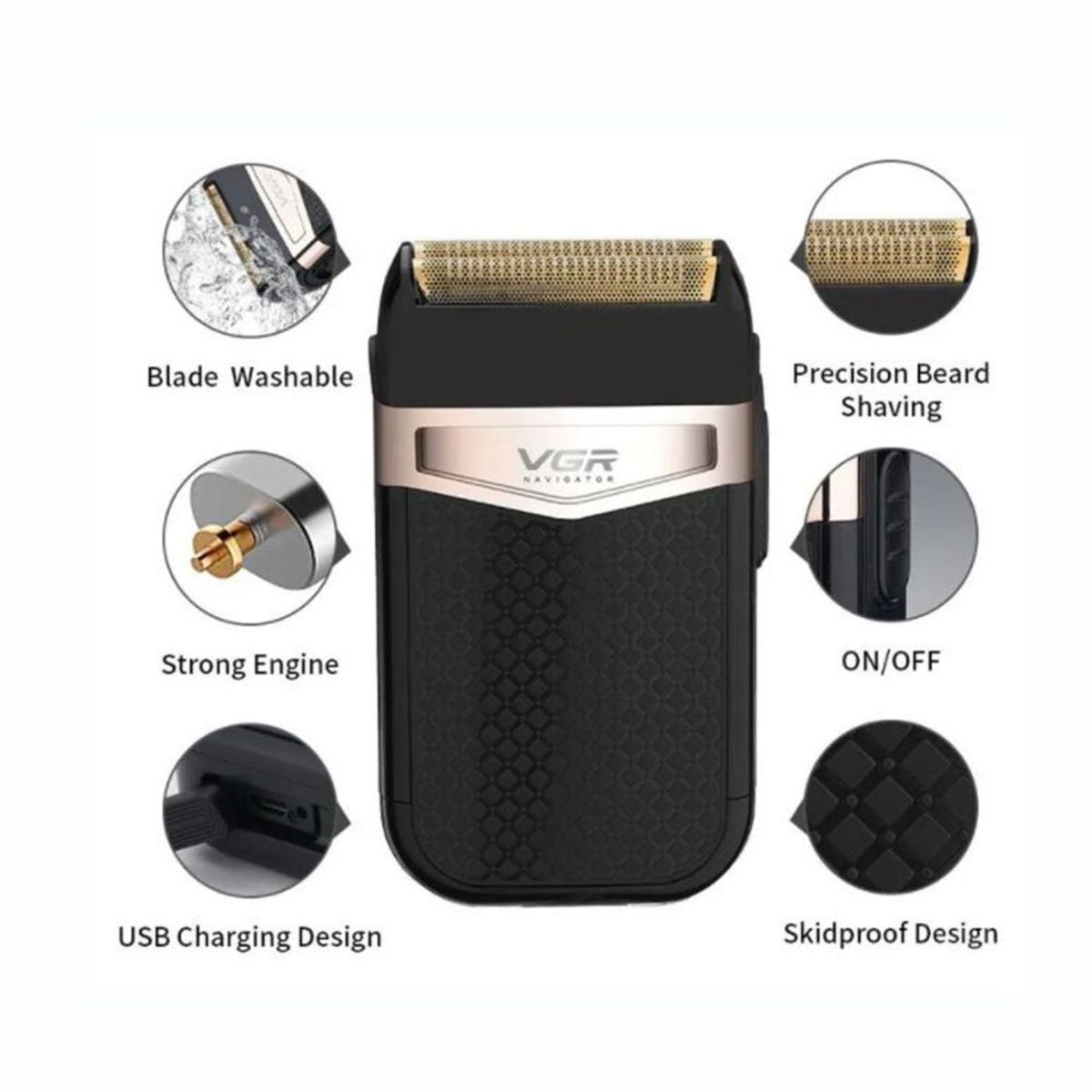 VGR - Afeitadora Recargable Shaver331