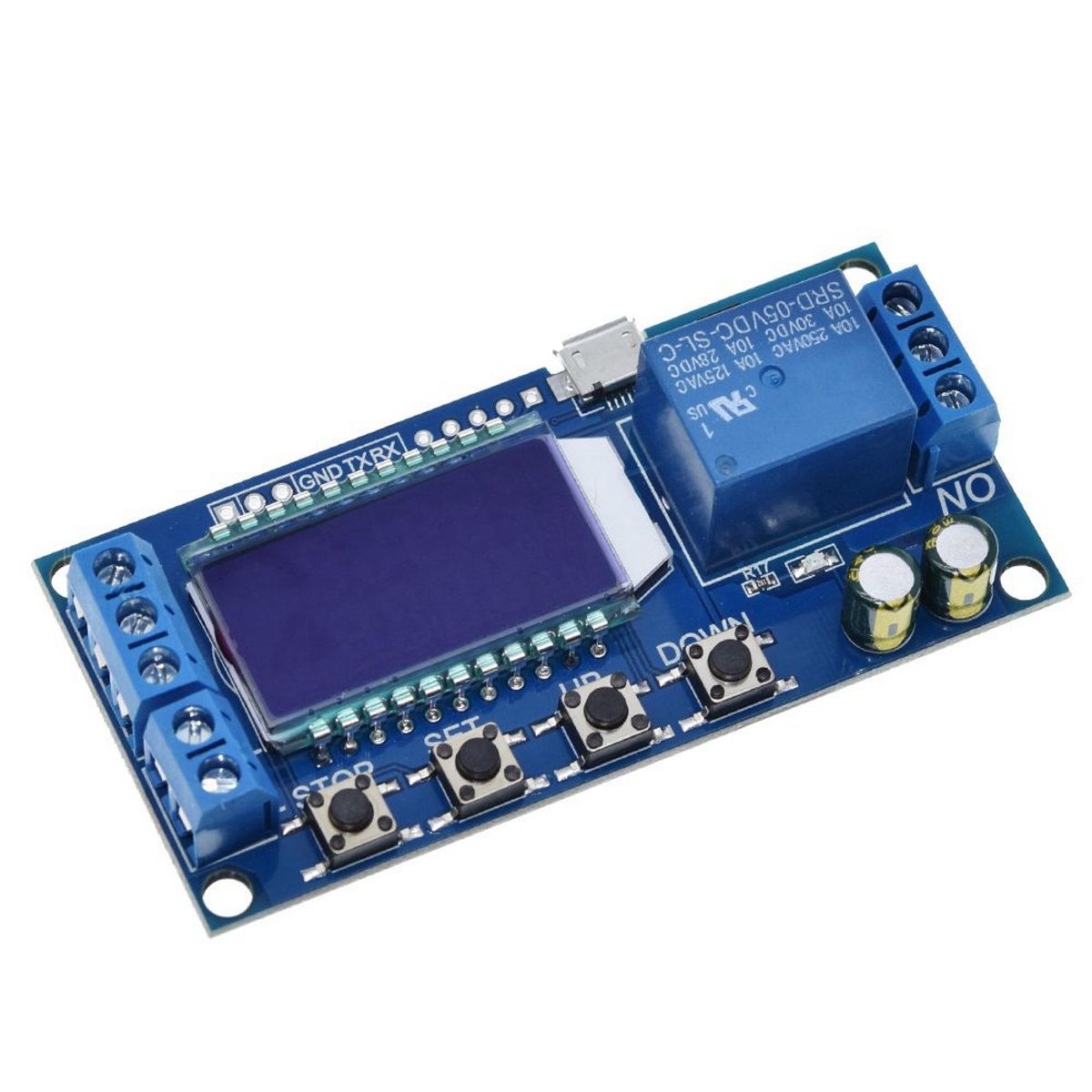 GENERICO - Temporizador Ajustable Programable XY-LJ02 9999 Minutos con Rele 6-30V