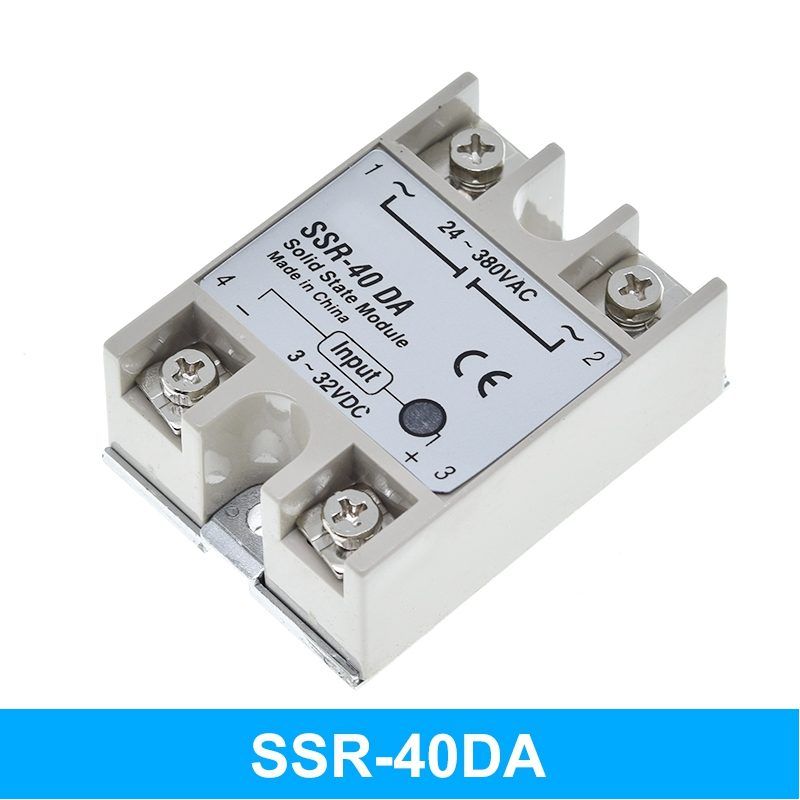 GENERICO - Rele Estado Solido SSR SSR-40DA 3-32V 24-380VAC 40A