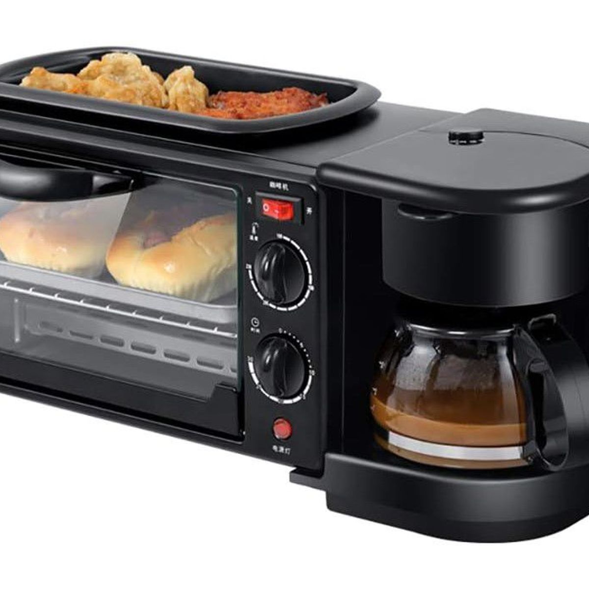 GENERICO - Horno Electrico para Desayunos 3 en 1