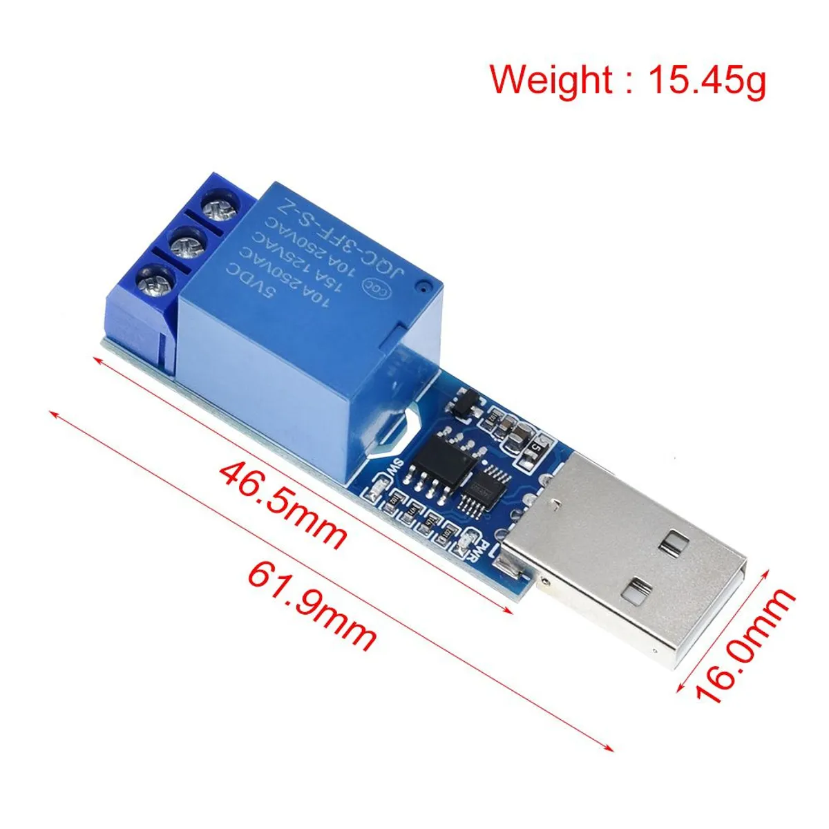 GENERICO - Rele Usb Programable LCUS-1 Computador PC Wifi Attiny 5V 1 Canal