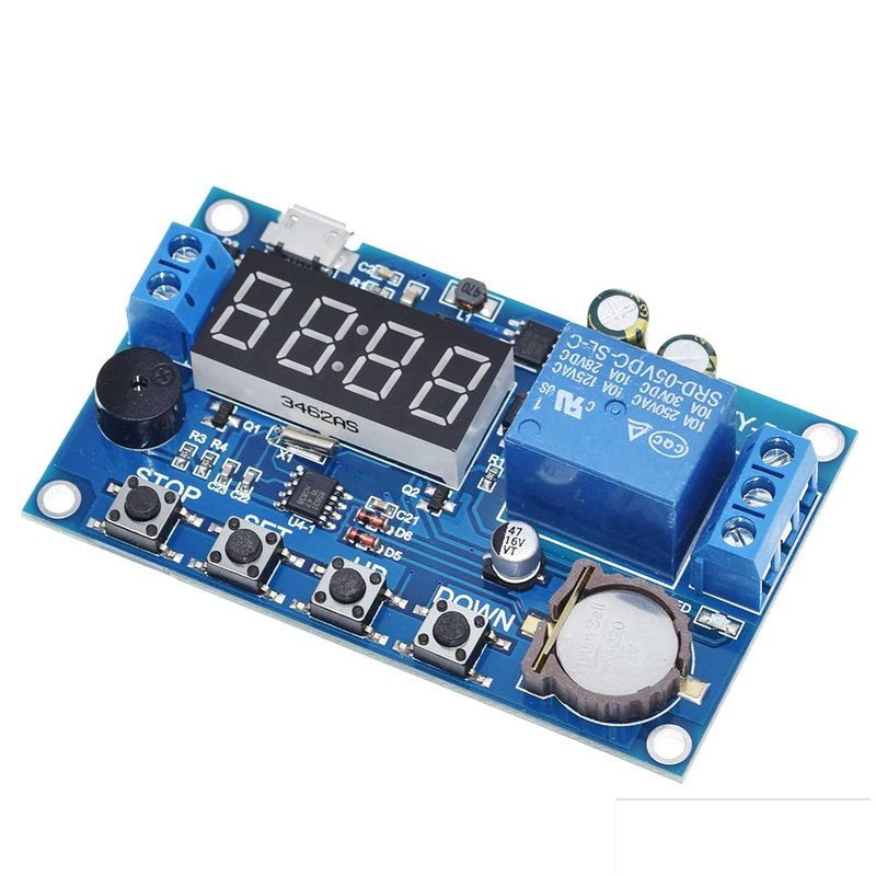 GENERICO - Temporizador Ajustable Programable Ciclico XY-BJ 5-60V Alarma Pila