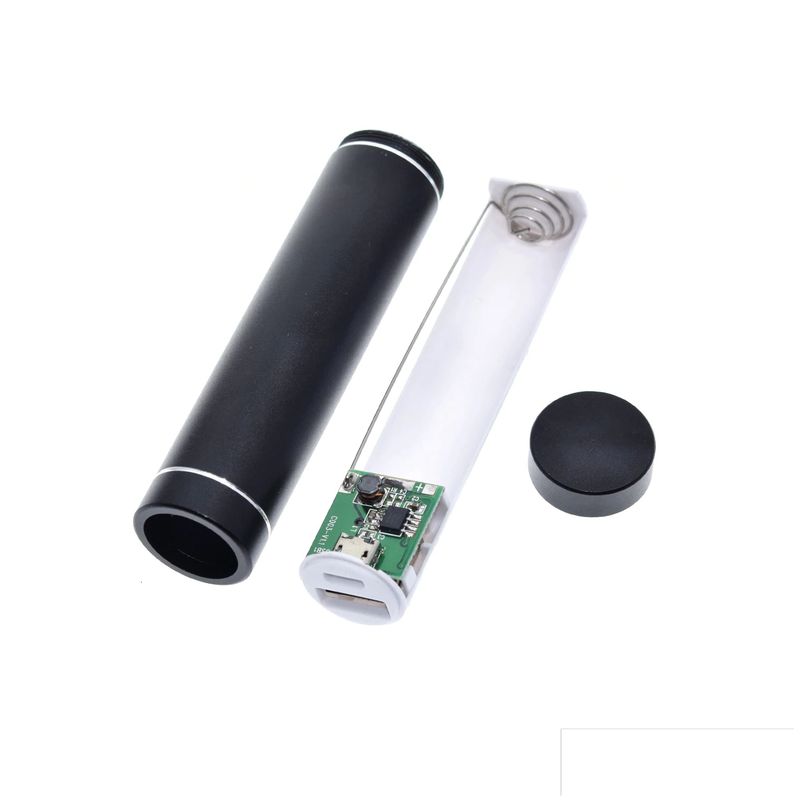 GENERICO - Powerbank Metal Redondo 1S 1 Pila Celdas 2600mAh 5V 1A 18650