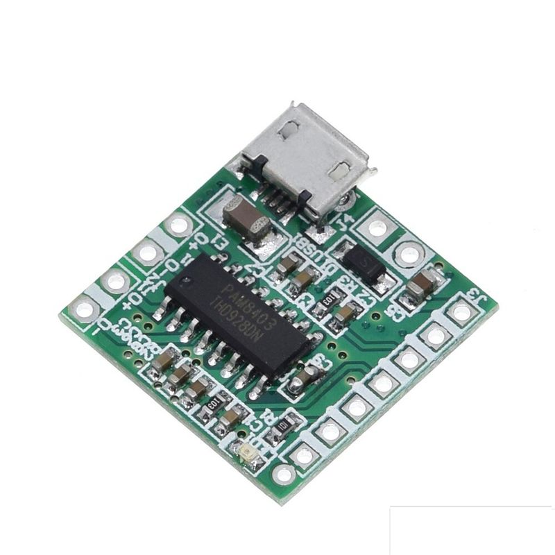 GENERICO - Amplificador Audio Estereo Pam8403 Microusb 2x3W 5V 3W Clase D