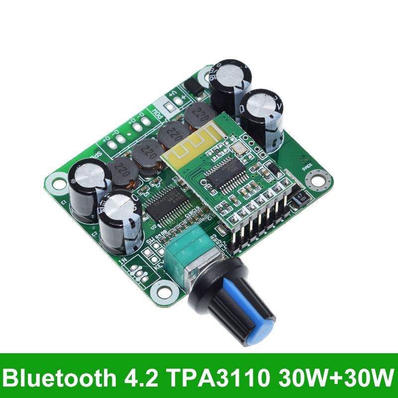 GENERICO - Amplificador Audio Estereo TPA3110 Bluetooth 4.2 2x30W 8-25V Clase D