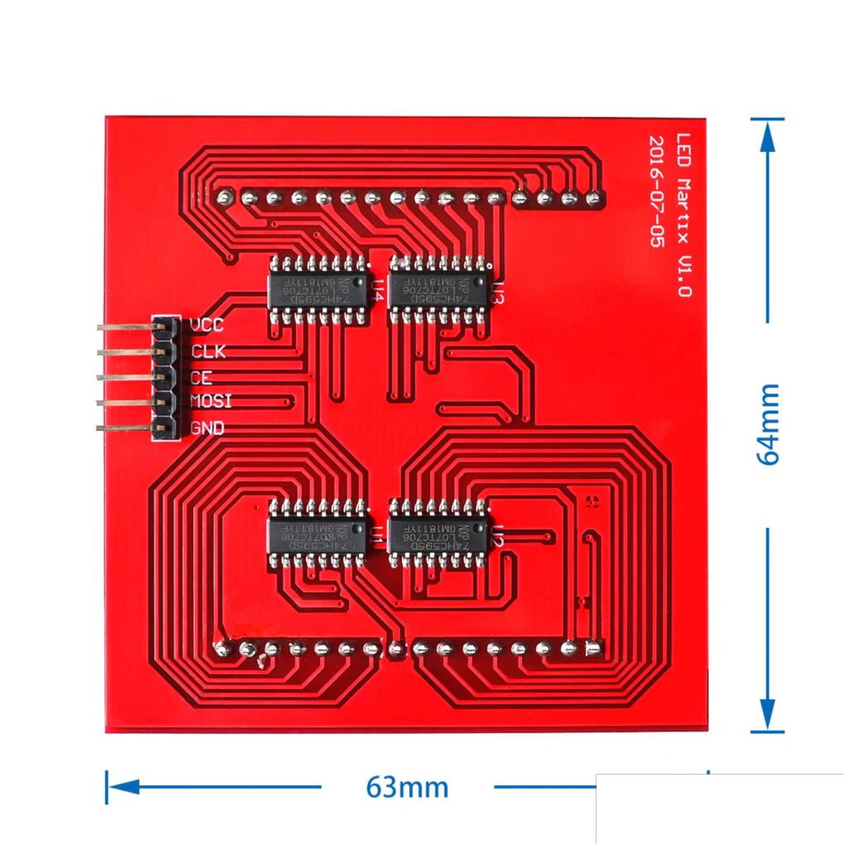 GENERICO - Matriz Led Rgb V1.0 8x8 64leds 74HC595 SPI
