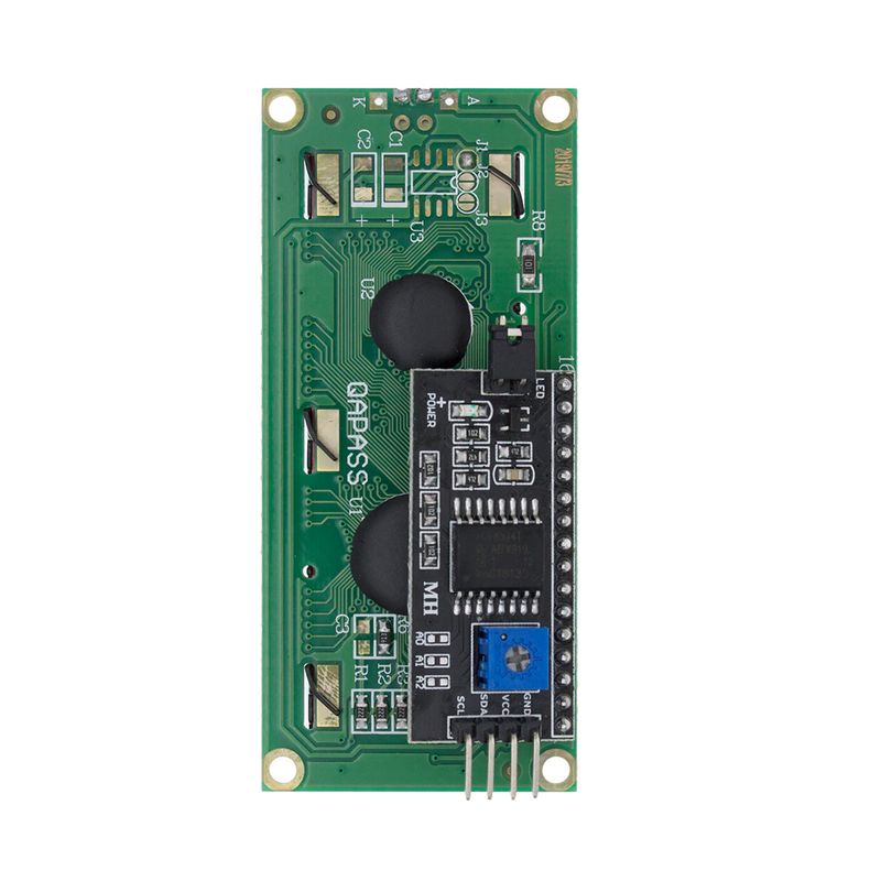 GENERICO - Display Alfanumerico Pantalla Lcd 1602 16x2 + Conversor I2c Verde