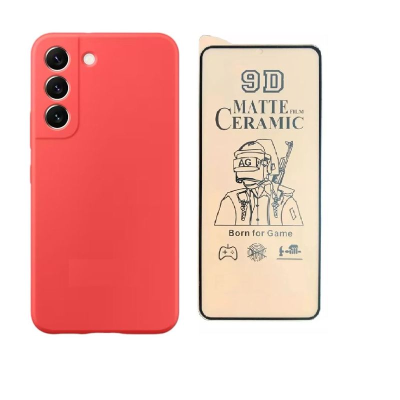 GENERICO - Estuche Silicone Case  Vidrio Cerámico Matte Para Samsung S23 Fe
