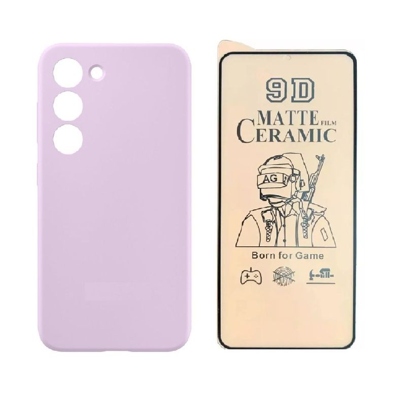 GENERICO - Estuche Silicone Case  Vidrio Cerámico Matte Para Samsung S23 Fe
