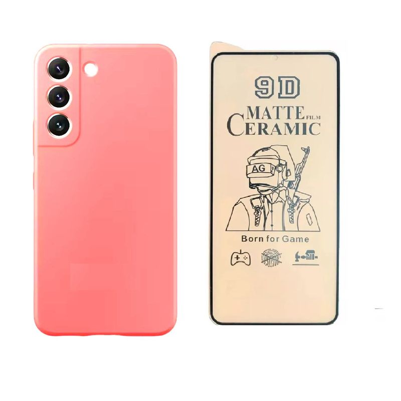 GENERICO - Estuche Silicone Case  Vidrio Cerámico Matte Para Samsung S23 Fe