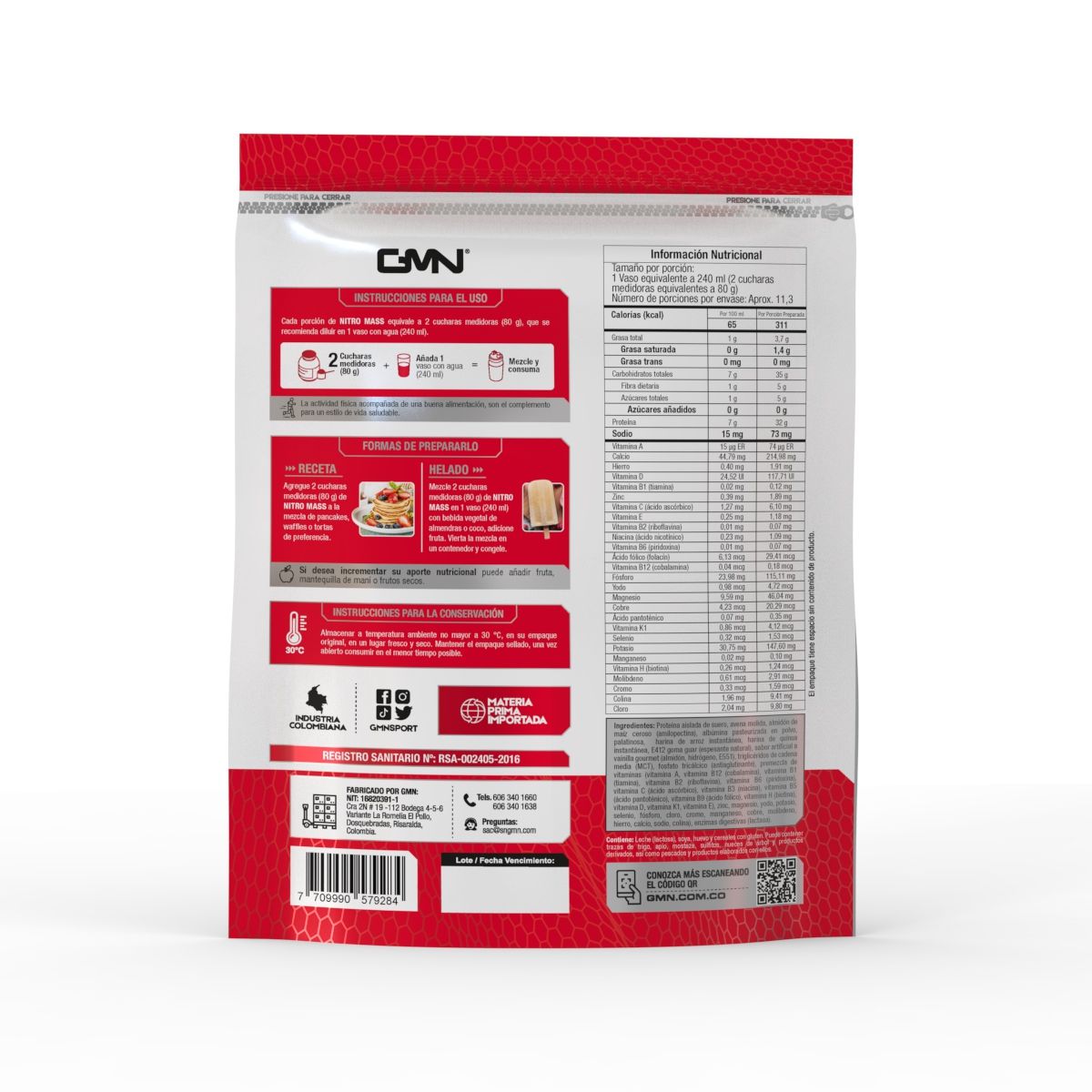 GMN - Nitro Mass Proteina 2 libras GMN