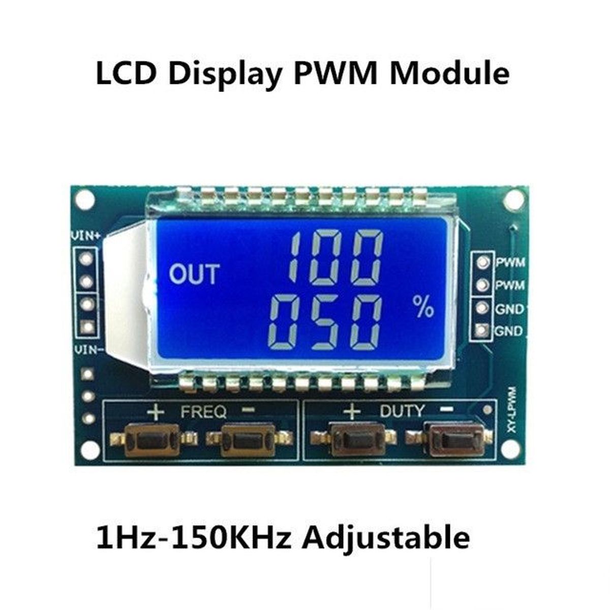 GENERICO - Generador Señales Señal PWM XY-LPWM 1hz-150Khz 3.3-30V Con Display Lcd
