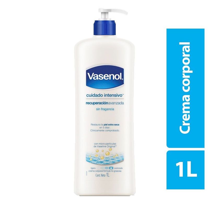 VASENOL - Crema Corporal Vasenol Cuidado Intensivo X 1L