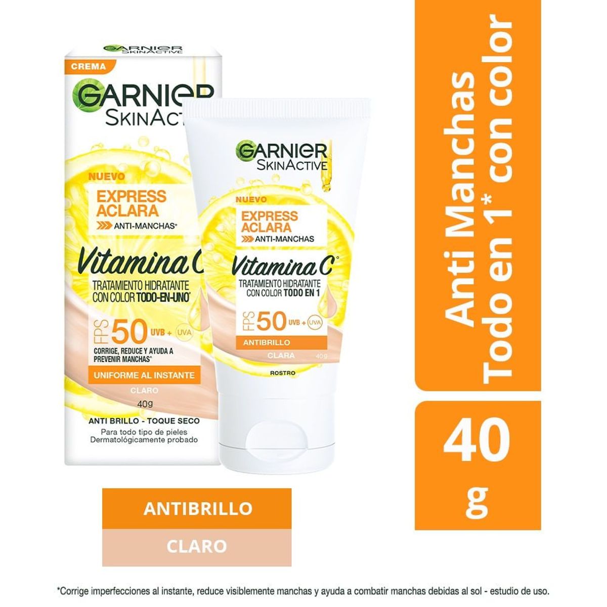 GARNIER - Crema Facial Garnier Express Fps50 Color X 40G