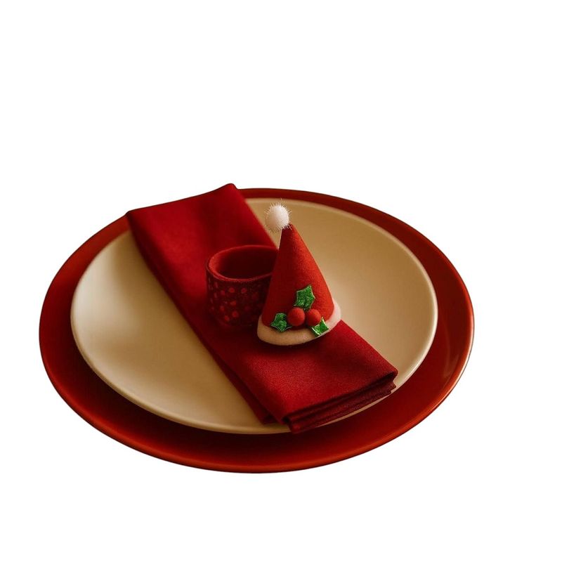 VOYPRE - Accesorio Navideño 3en1 Pulsera Servilletero y Cortinero Gorro Navid