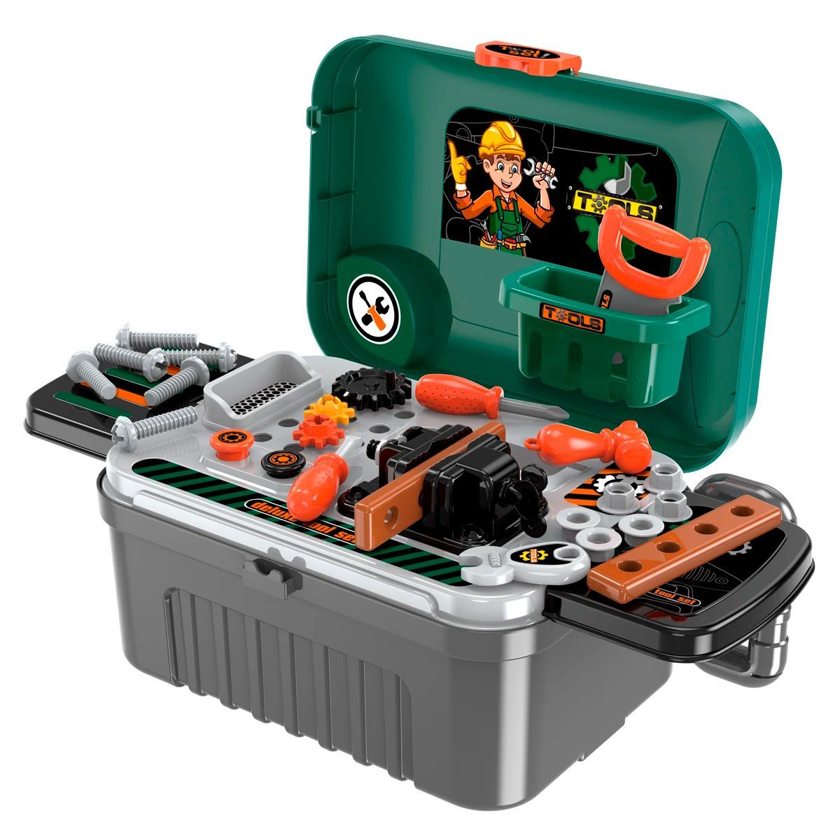GENERICO - Set Maleta Ruedas Herramientas Lujo Ruedas Juguete 3 En 1