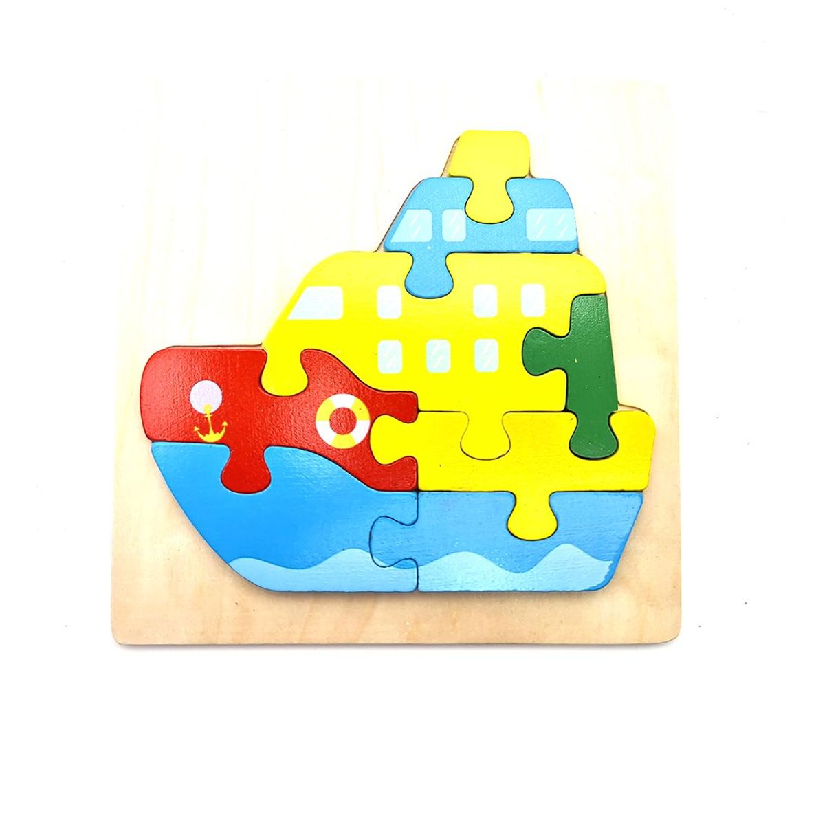 DAYOSHOP - Rompecabeza Didactico En Madera Barco